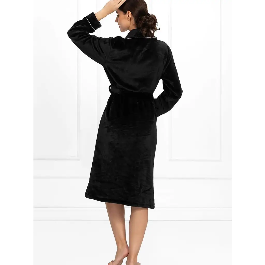 Bathrobe model 174661 Black by Momenti Per Me - Bathrobes