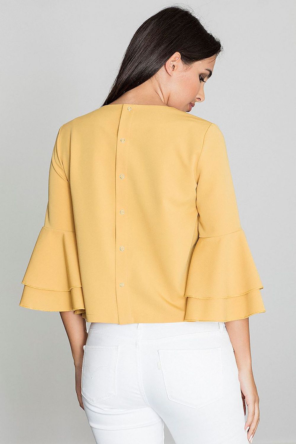 Blouse model 111058 Yellow by Figl - Blouses