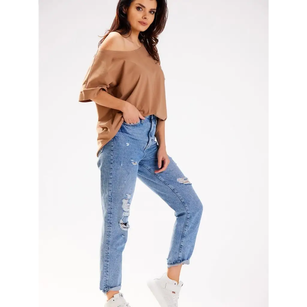 Blouse model 182021 Beige by Infinite You - One Size -