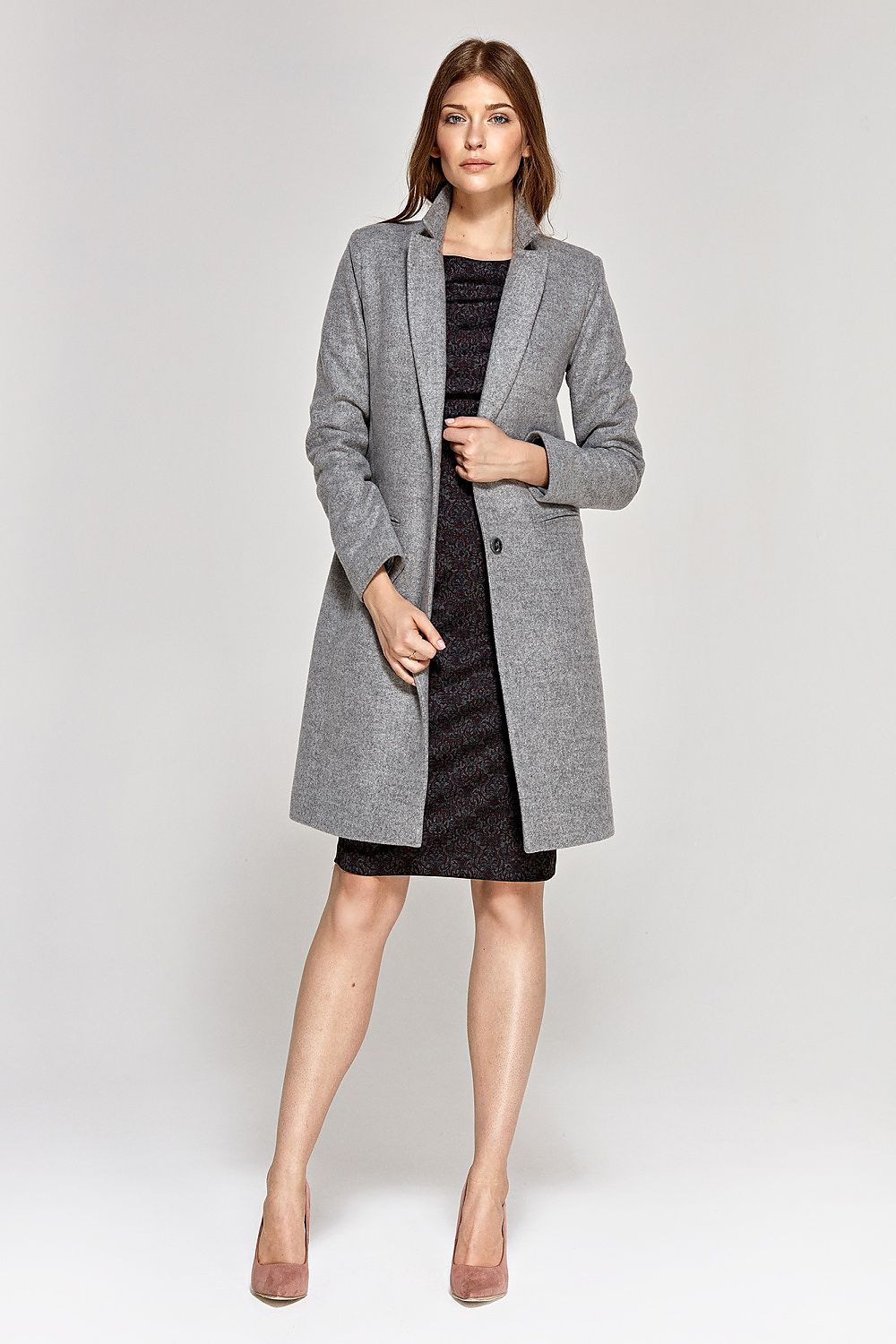 Coat model 149392 Grey by Nife - Coats