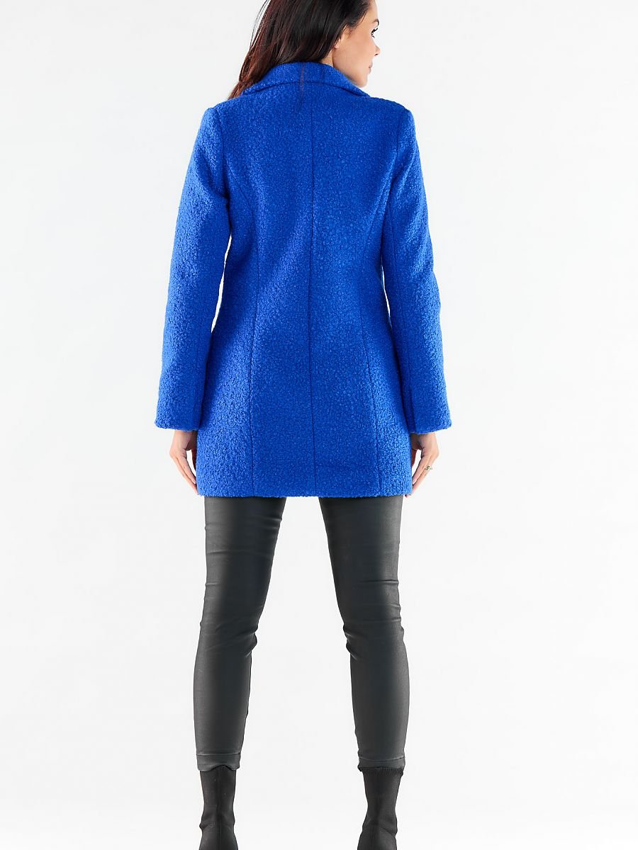 Coat model 173859 Blue by awama - Women’s Autumn Coats