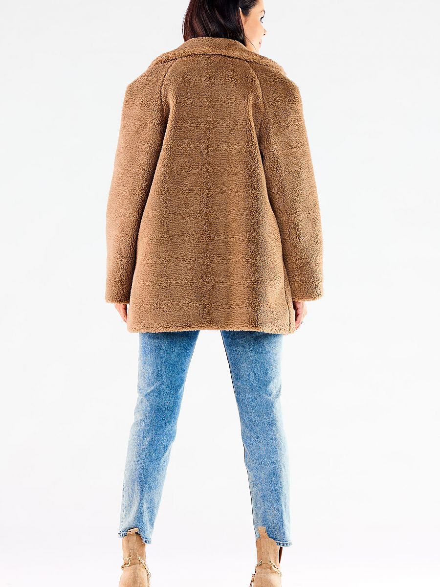 Coat model 173895 Brown by awama - Women’s Autumn Coats