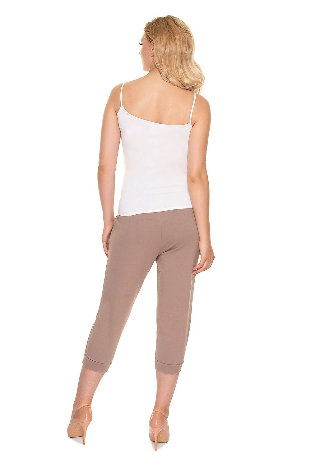 Crop pants model 157819 Beige by PeeKaBoo - Crop Pants