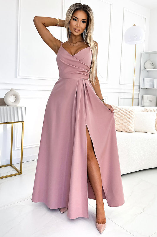Long dress model 196828 Pink by Numoco - Long Dresses