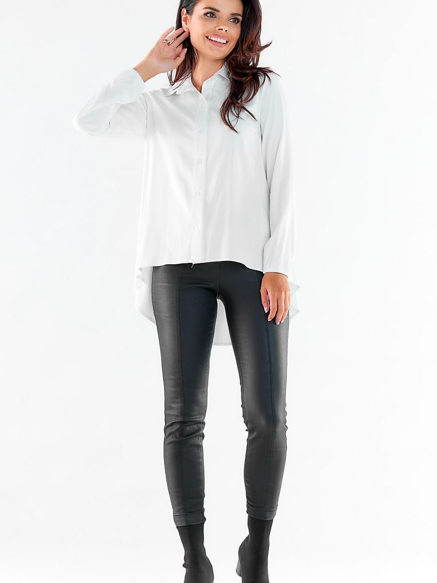 Long sleeve shirt model 173913 White by awama - Shirts