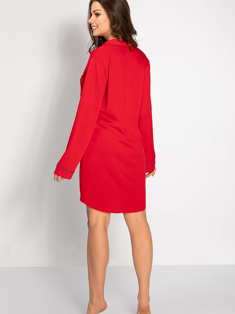 Nightgown Koszula Nocna Model 190017 The One Red by Momenti