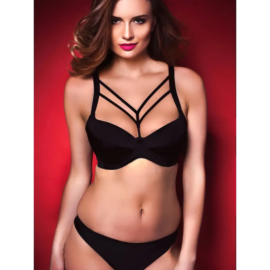 Padded bra model 136872 Black by Kostar - Bras