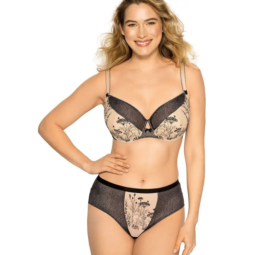 Semi-soft bra model 151485 Beige by Gaia - Bras