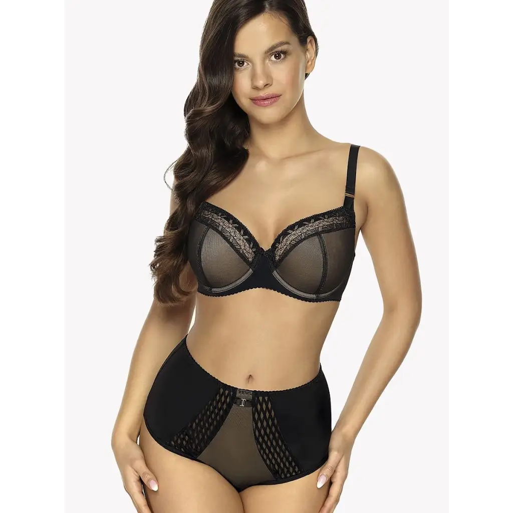 Semi-soft bra model 160857 Black by Gaia - Bras