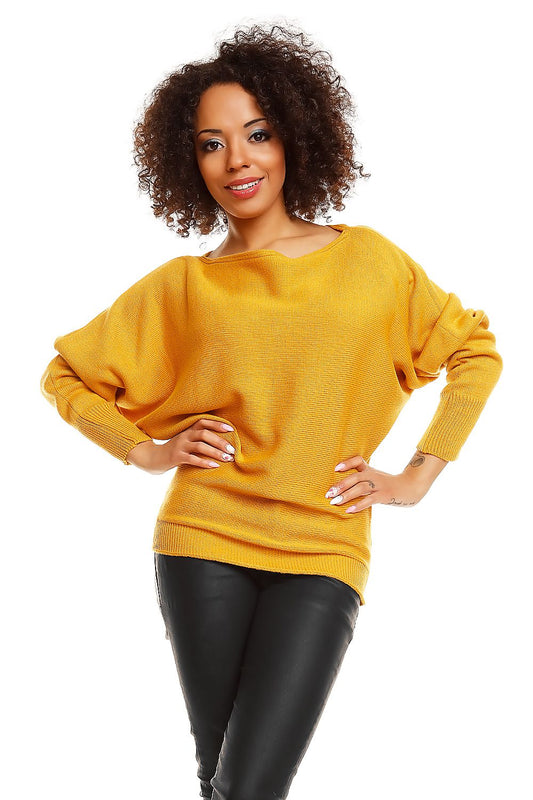 Bat style blouse model 84280 Yellow by PeeKaBoo - One Size