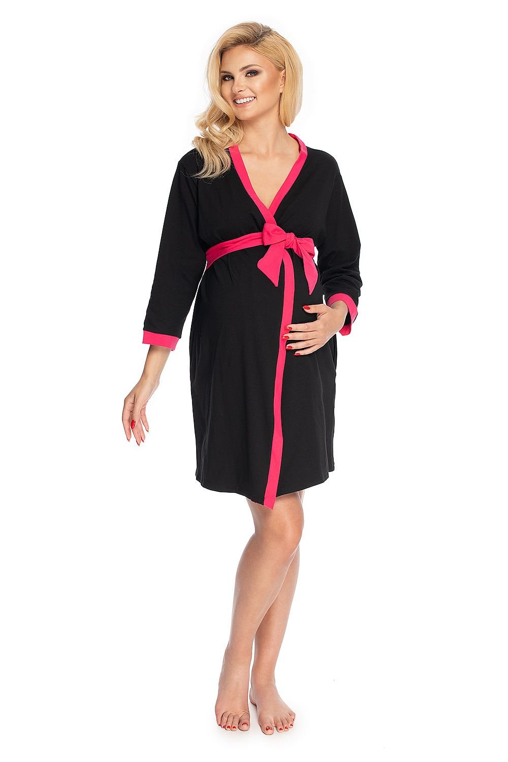 Bathrobe model 147503 Black by PeeKaBoo - One Size