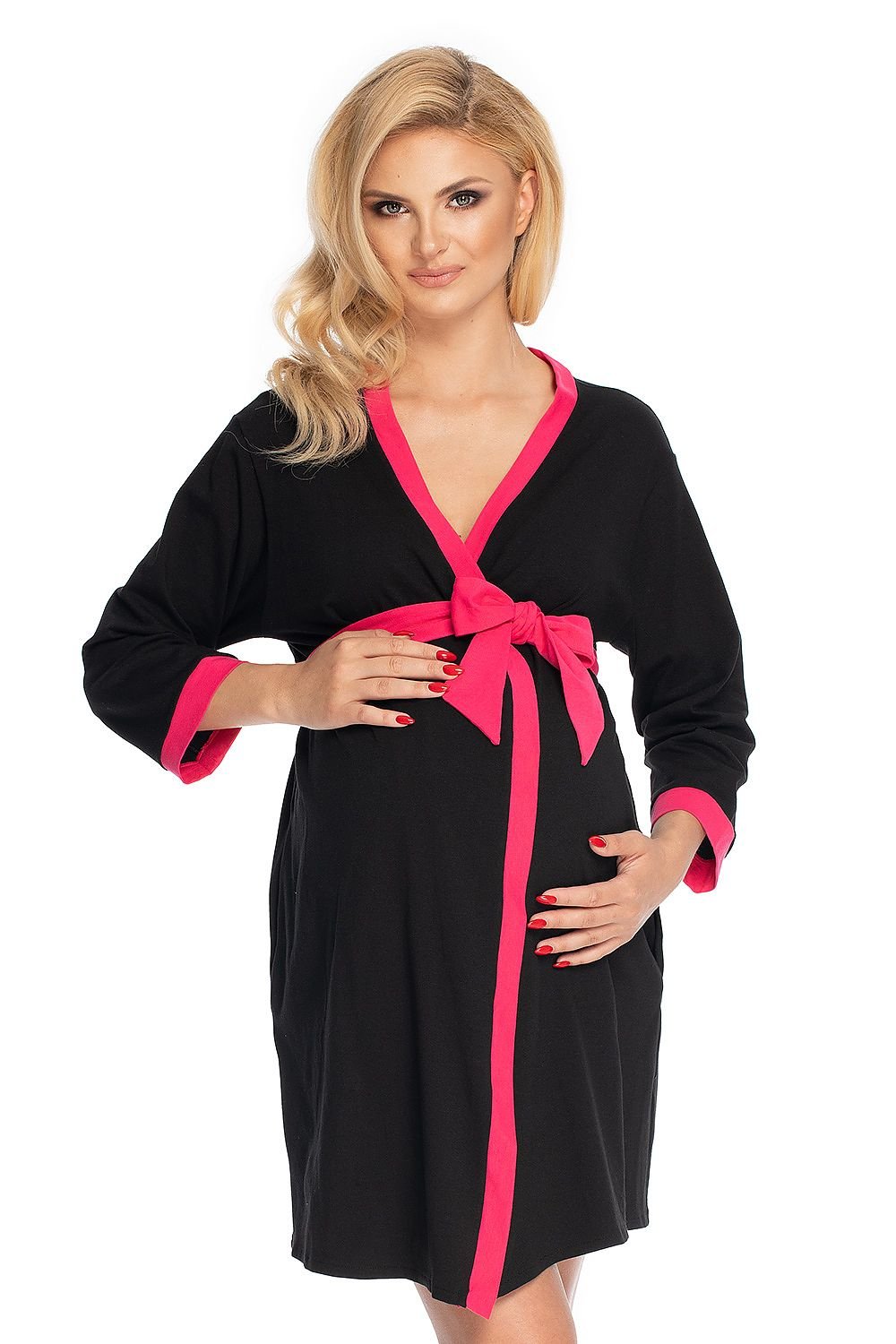 Bathrobe model 147503 Black by PeeKaBoo - One Size