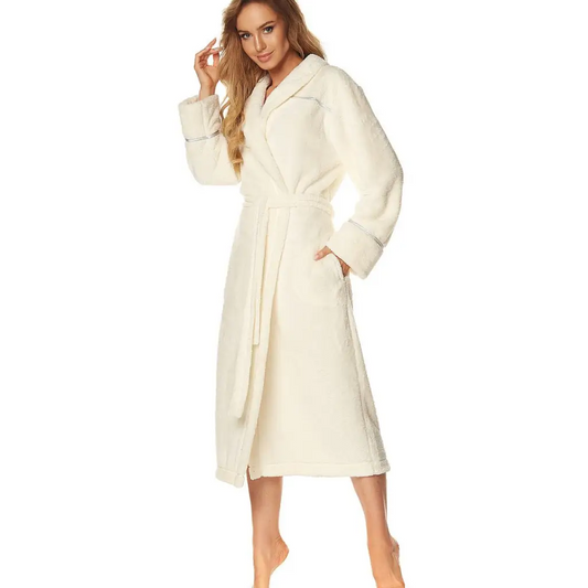 Bathrobe model 149280 Beige by L&L collection - Bathrobes