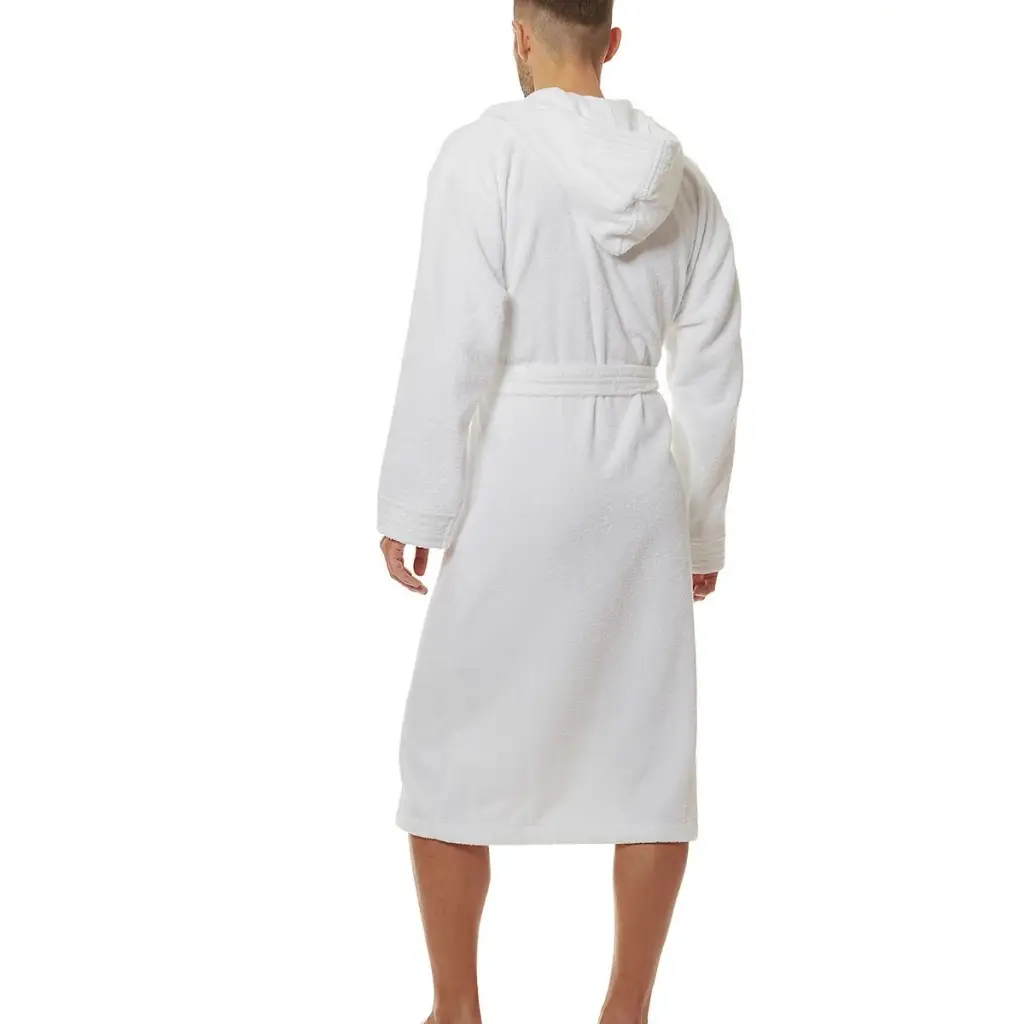 Bathrobe model 152614 White by L&L collection - Men’s