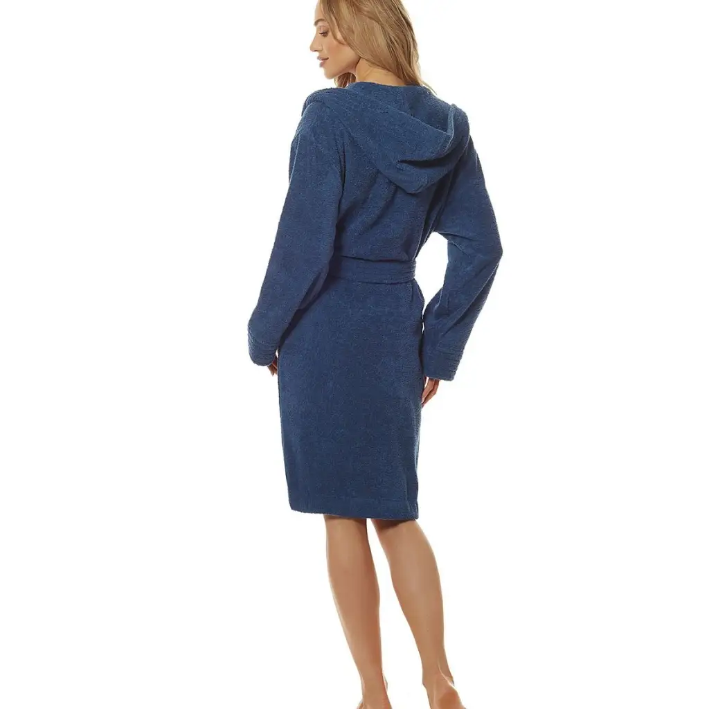 Bathrobe model 152616 Navy Blue by L&L collection -