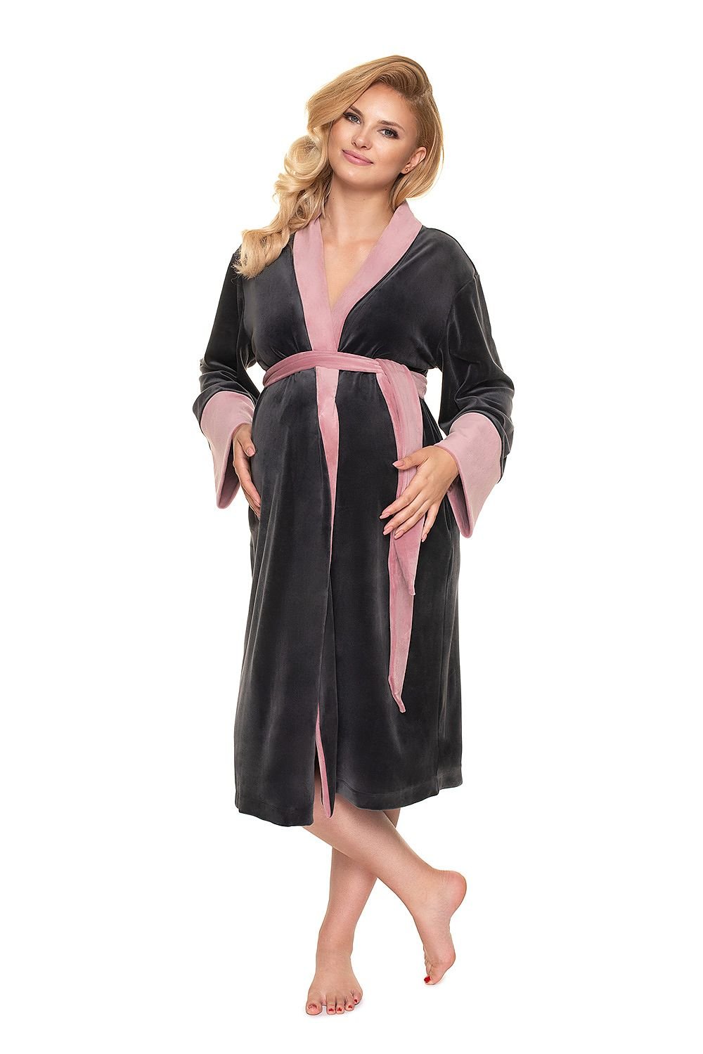 Bathrobe model 157710 Grey by PeeKaBoo - Bathrobes