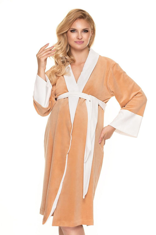 Bathrobe model 157711 Beige by PeeKaBoo - Bathrobes