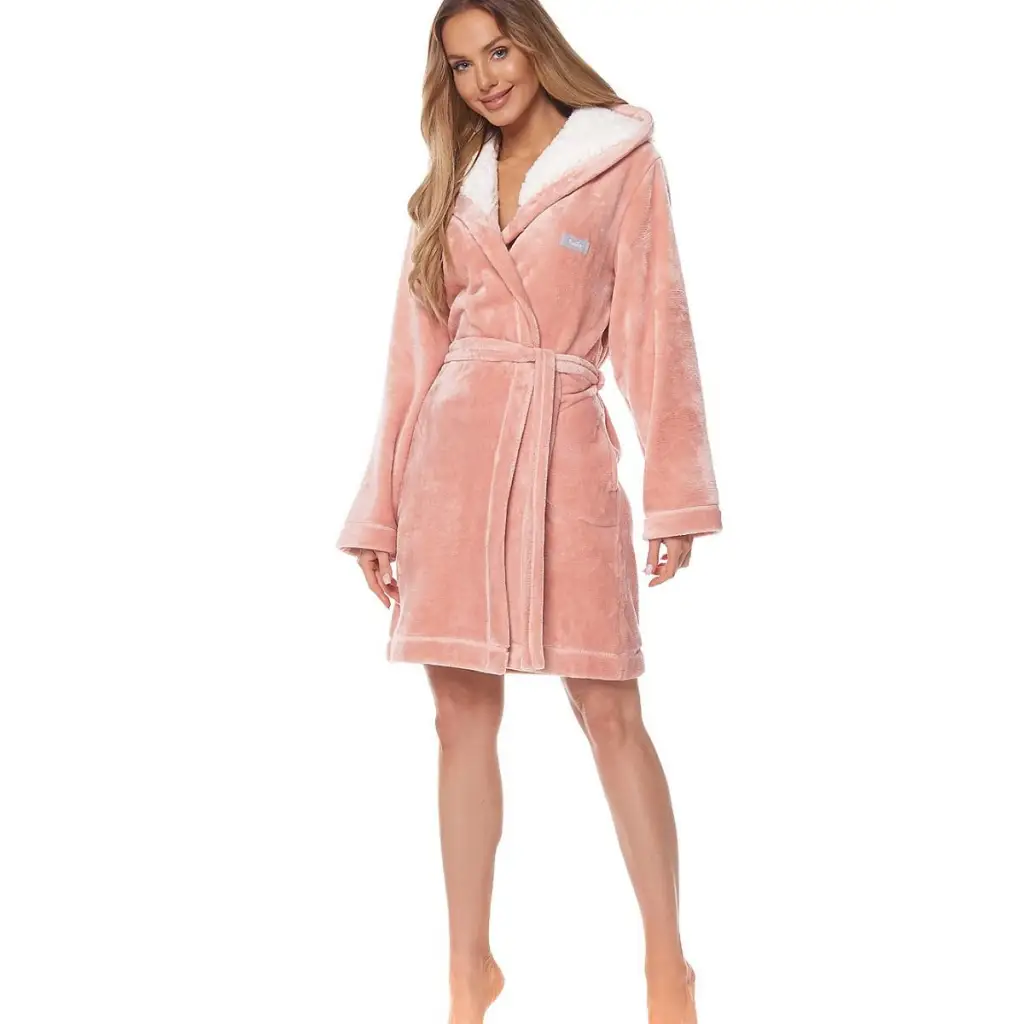 Bathrobe model 172755 Orange by L&L collection - Bathrobes