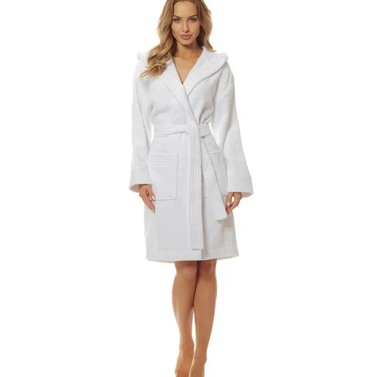 Bathrobe model 172758 White by L&L collection - Bathrobes