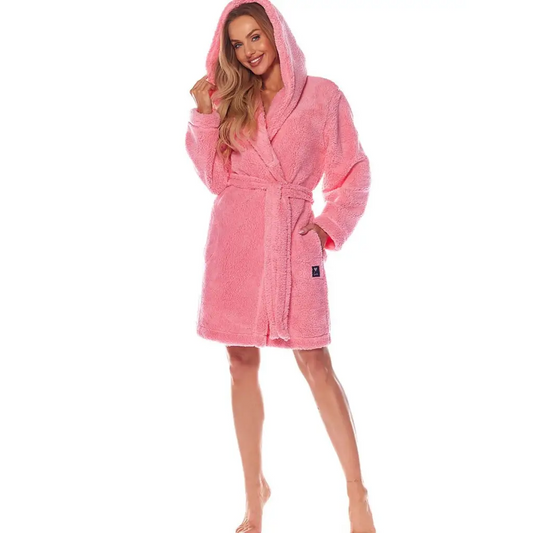 Bathrobe model 172780 Pink by L&L collection - Bathrobes