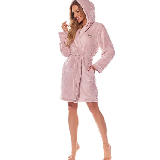 Bathrobe model 172789 Pink by L&L collection - Bathrobes