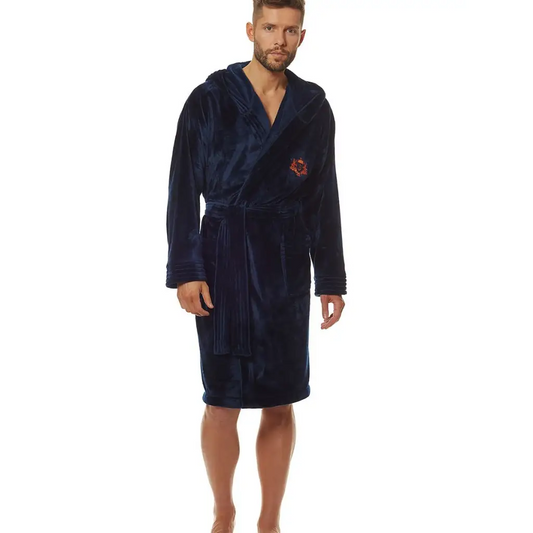 Bathrobe model 172790 Navy Blue by L&L collection - Men’s