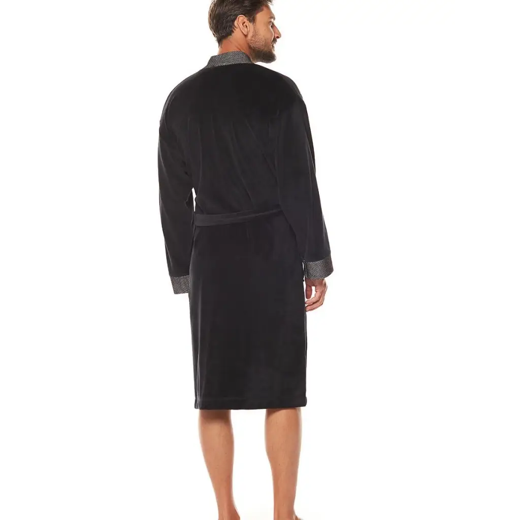 Bathrobe model 172794 Black by L&L collection - Men’s