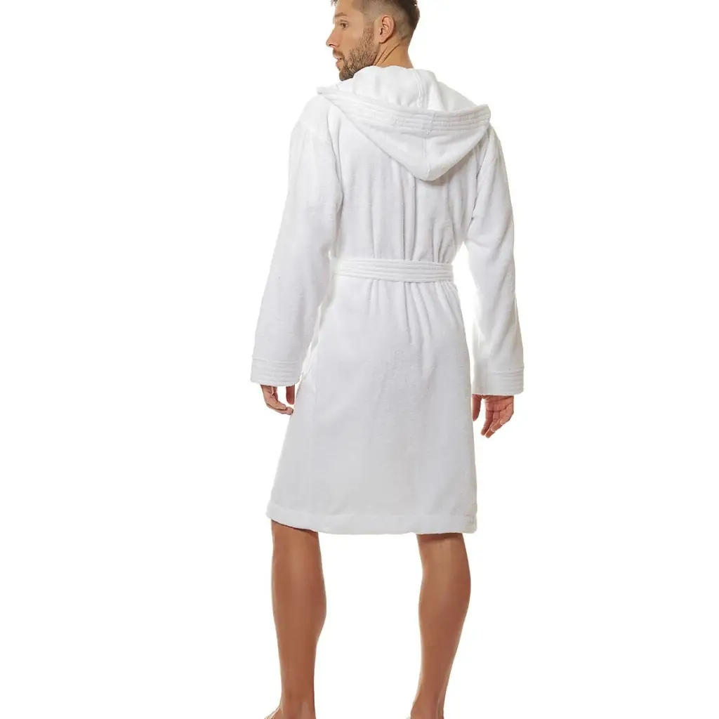 Bathrobe model 172801 White by L&L collection - Men’s