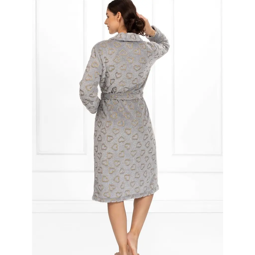 Bathrobe model 175515 Grey by Momenti Per Me - Bathrobes