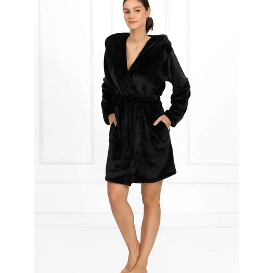 Bathrobe model 175604 Black by Momenti Per Me - Bathrobes