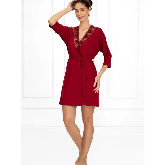 Bathrobe model 176521 Red by Momenti Per Me - Bathrobes