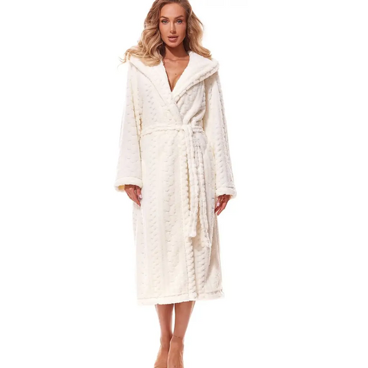 Bathrobe model 185309 Beige by L&L collection - Bathrobes