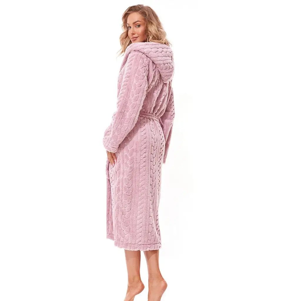 Bathrobe model 185310 Pink by L&L collection - Bathrobes