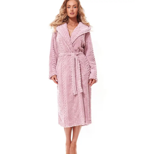 Bathrobe model 185310 Pink by L&L collection - Bathrobes