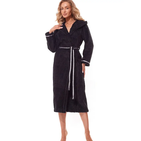 Bathrobe model 185311 Black by L&L collection - Bathrobes