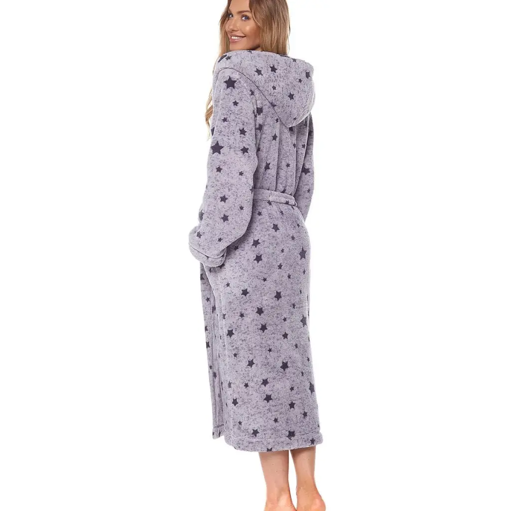 Bathrobe model 186214 Grey by L&L collection - Bathrobes