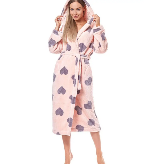 Bathrobe model 186215 Pink by L&L collection - Bathrobes