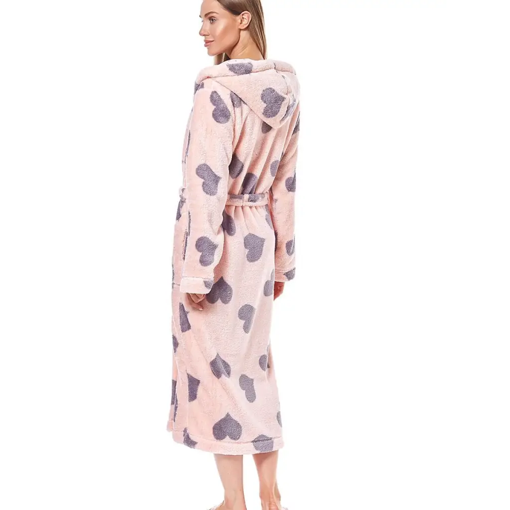 Bathrobe model 186215 Pink by L&L collection - Bathrobes