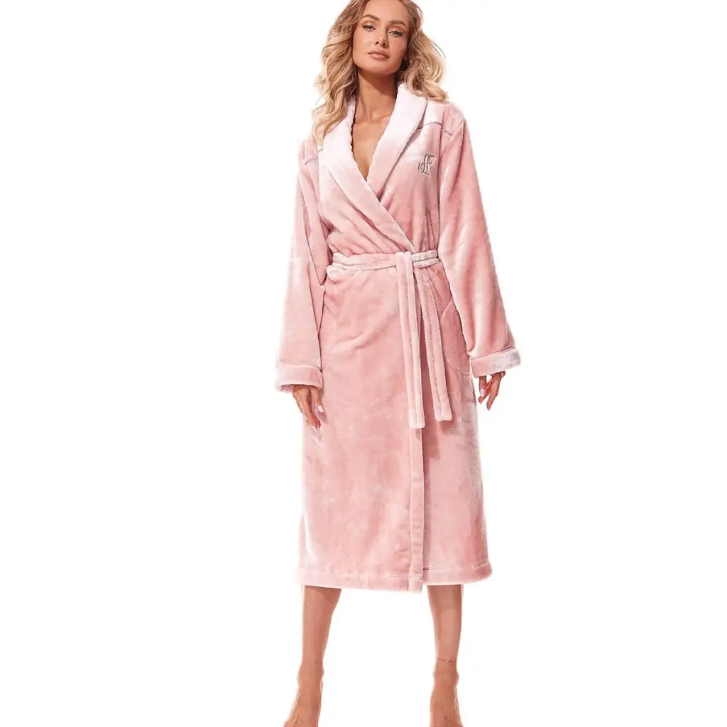 Bathrobe model 187518 Pink by L&L collection - Bathrobes