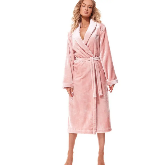 Bathrobe model 187518 Pink by L&L collection - Bathrobes