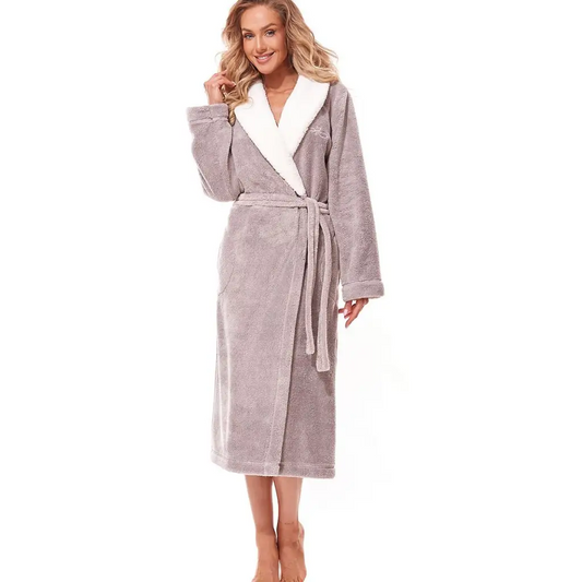 Bathrobe model 188079 Beige by L&L collection - Bathrobes