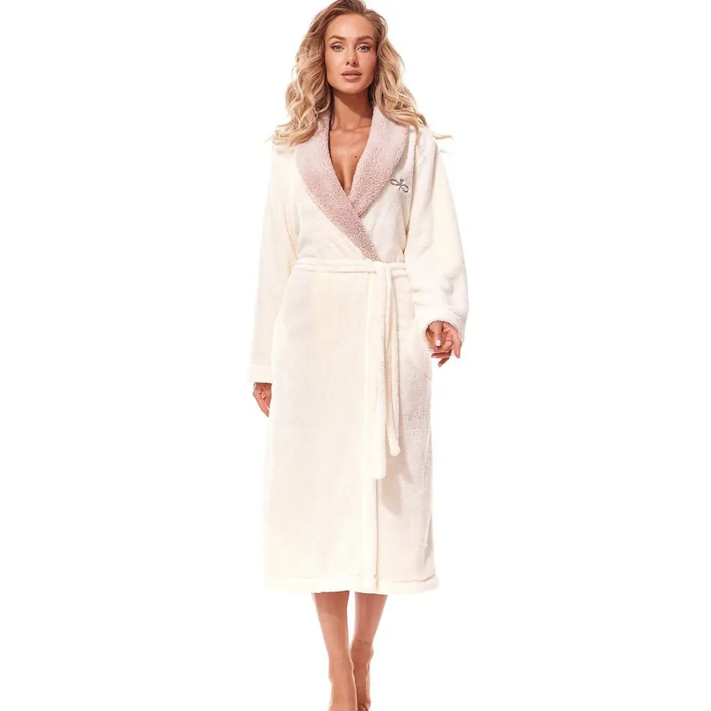 Bathrobe model 188990 Beige by L&L collection - Bathrobes