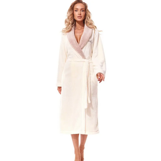 Bathrobe model 188990 Beige by L&L collection - Bathrobes