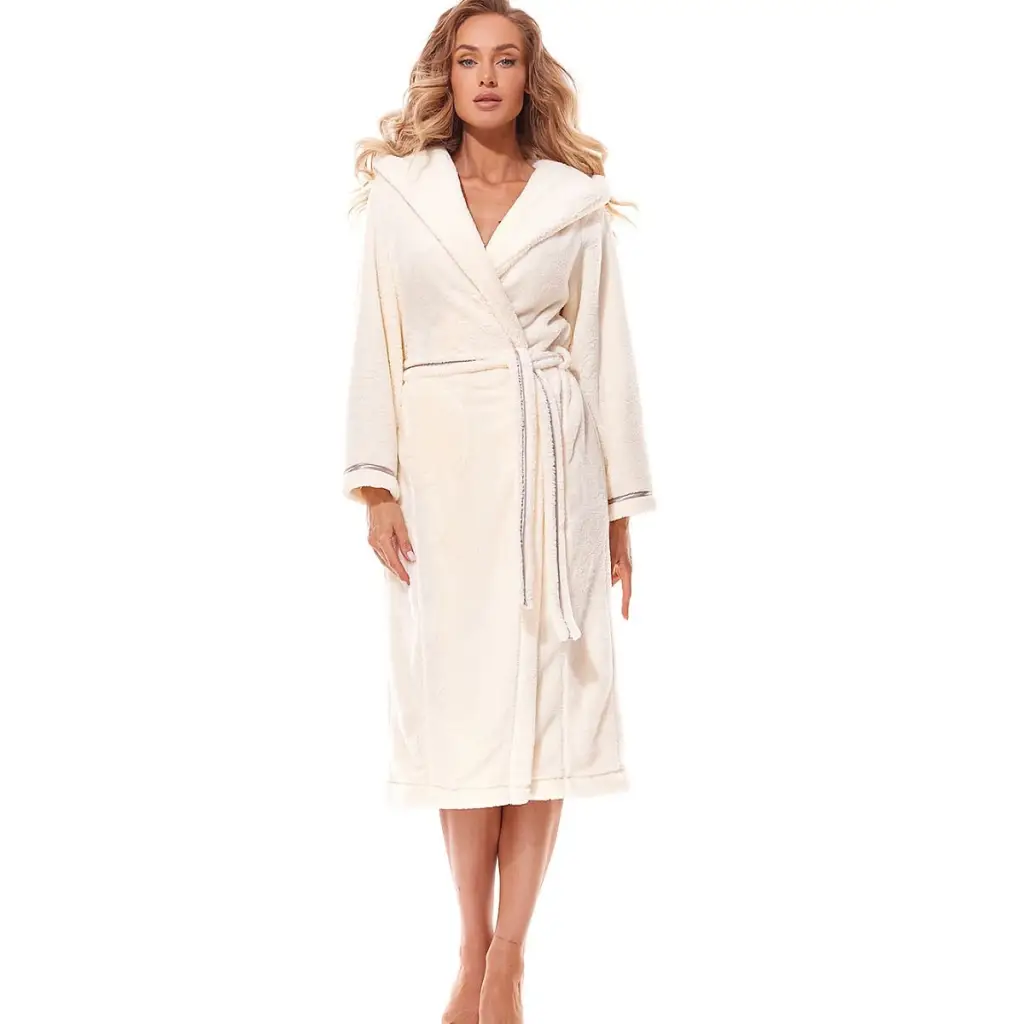 Bathrobe model 188991 Beige by L&L collection - Bathrobes