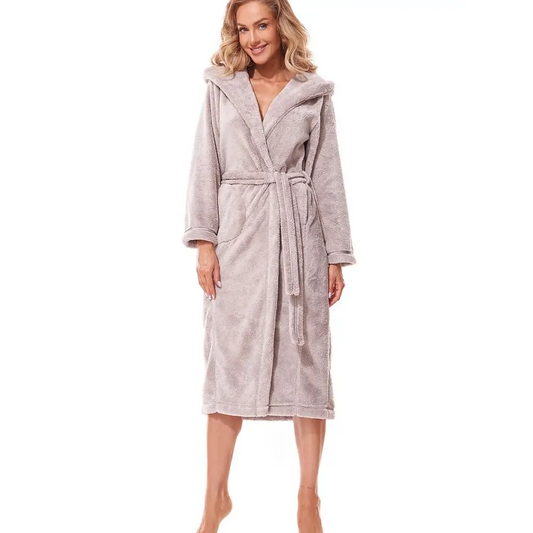 Bathrobe model 188992 Grey by L&L collection - Bathrobes