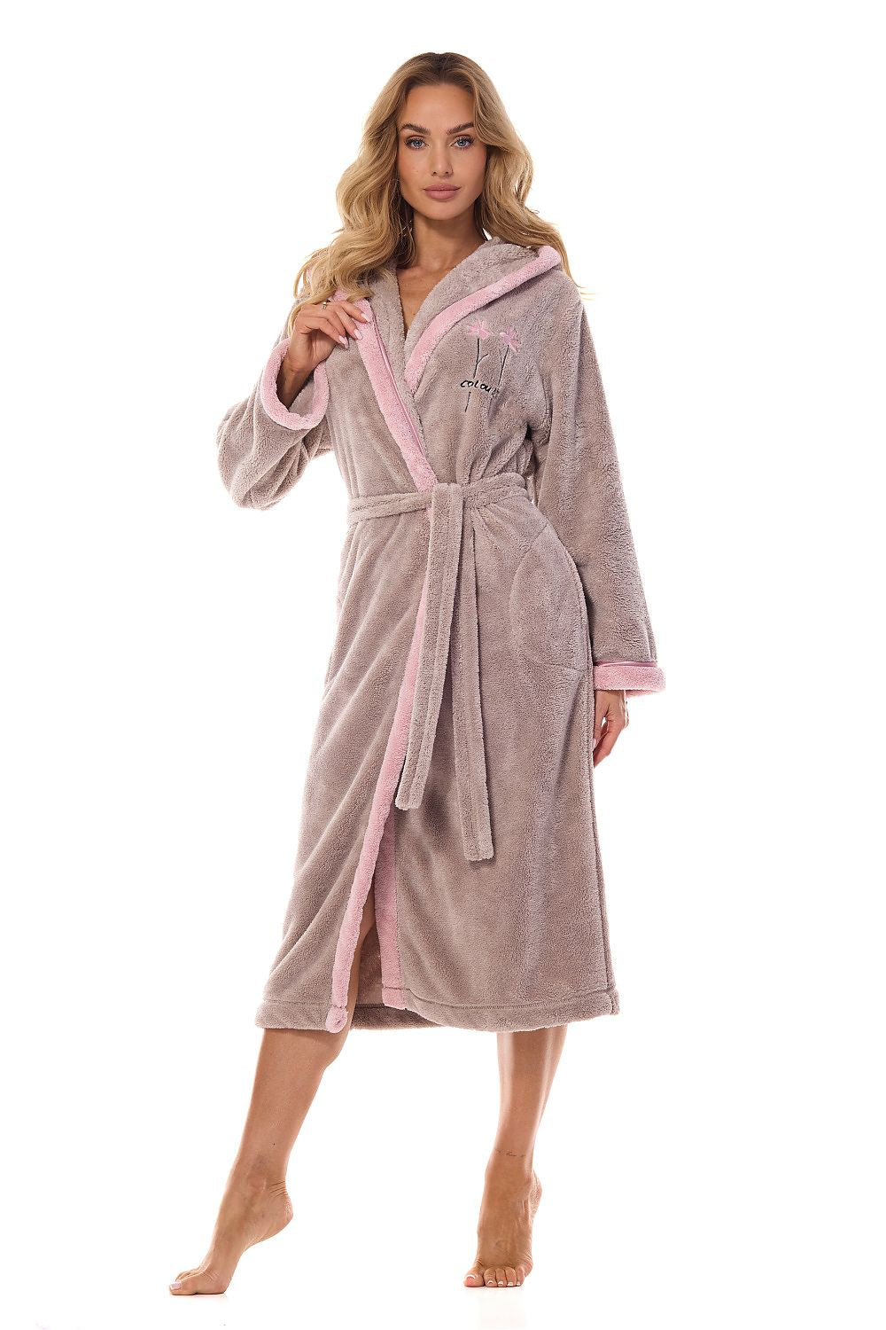 Bathrobe model 199366 Beige by L&L collection - Bathrobes