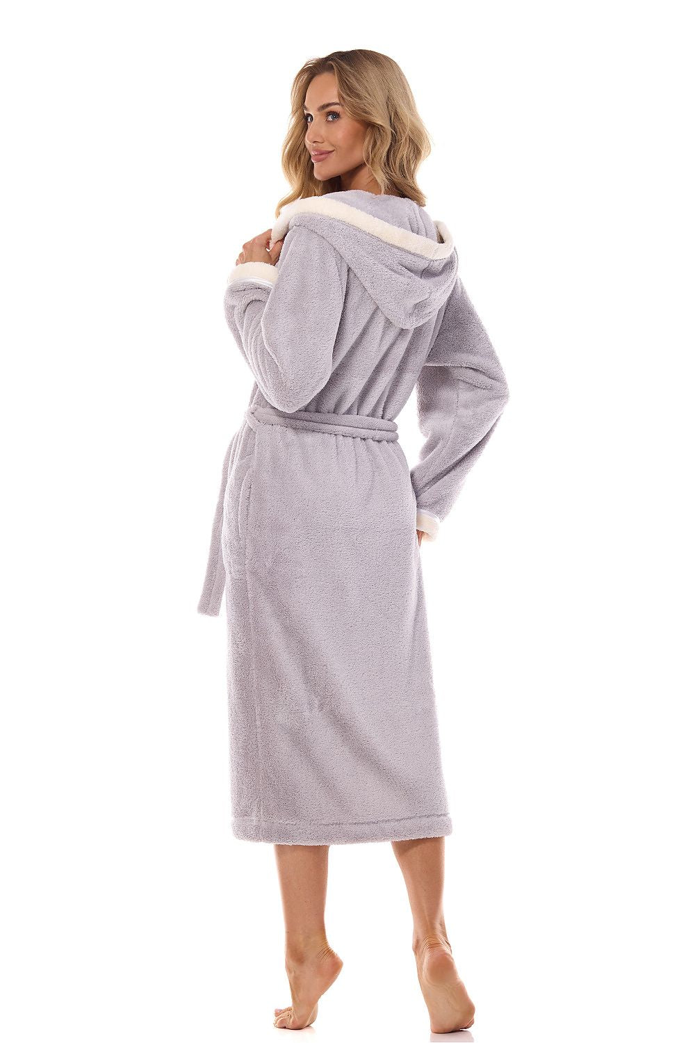 Bathrobe model 199369 Grey by L&L collection - Bathrobes