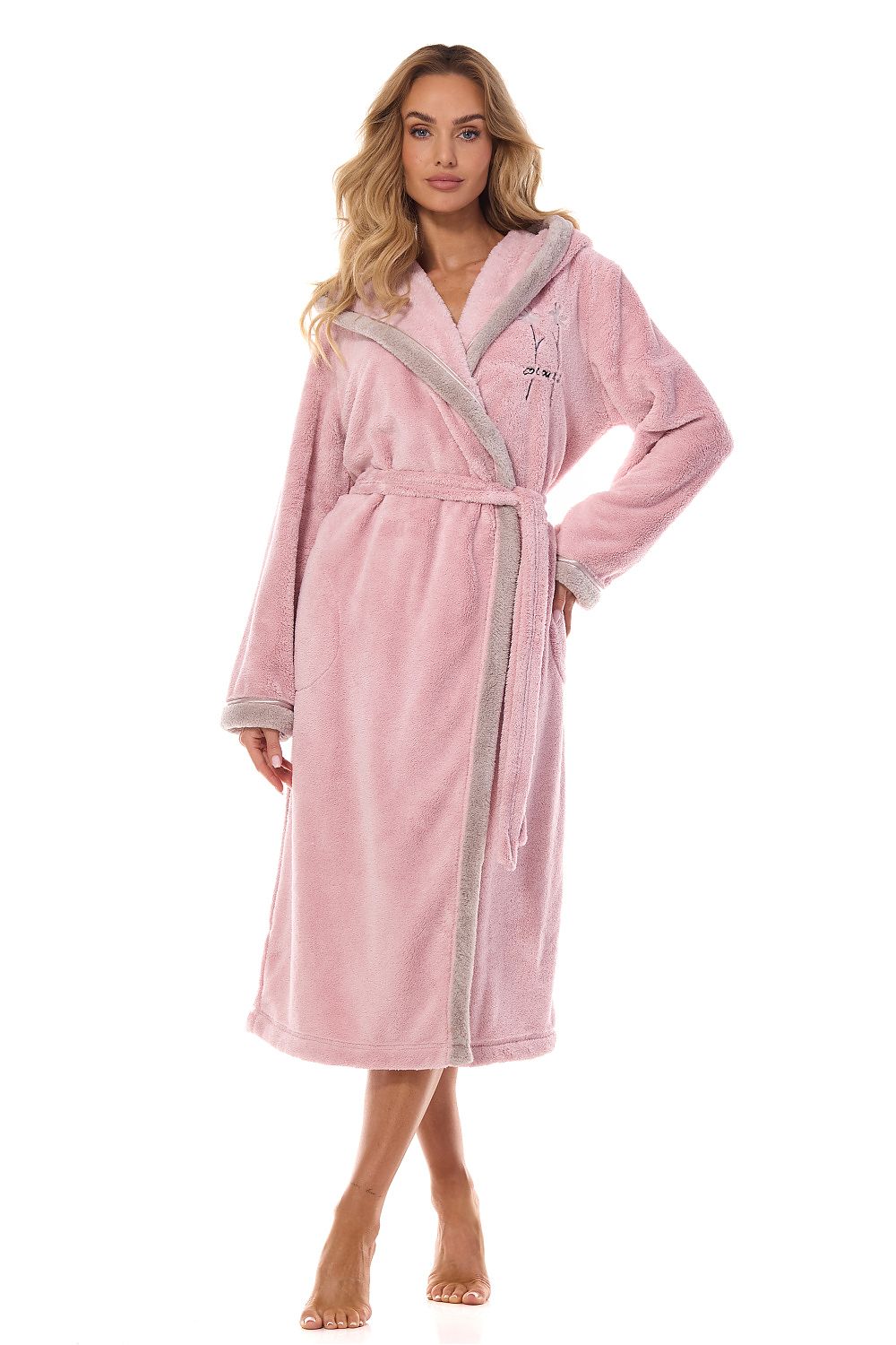 Bathrobe model 199370 Pink by L&L collection - Bathrobes