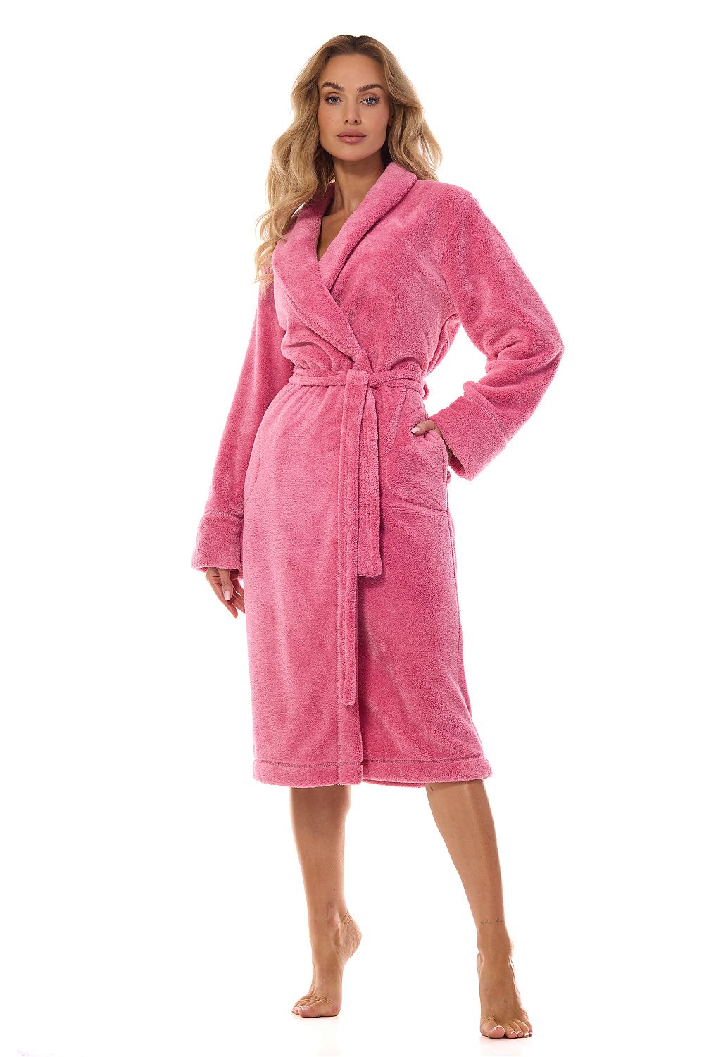 Bathrobe model 199372 Pink by L&L collection - Bathrobes