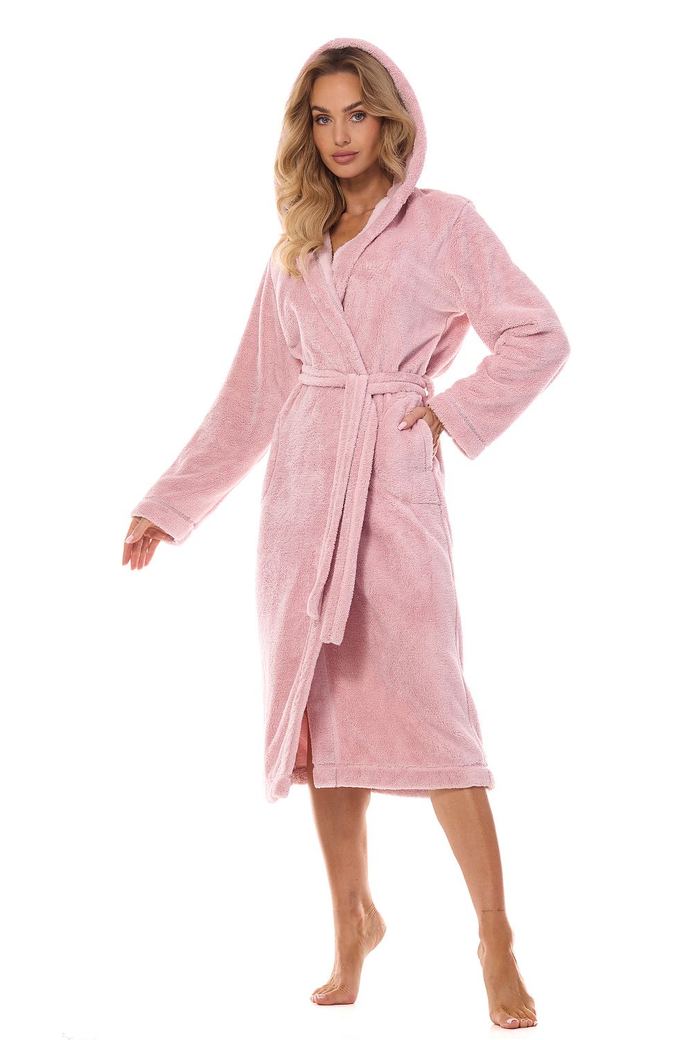 Bathrobe model 199375 Pink by L&L collection - Bathrobes